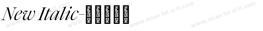 New Italic字体转换